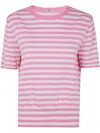 Aspesi Classic Tee Shirt In Pink Stripes