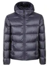 Aspesi Classic Zipped Puffer Jacket In Blue