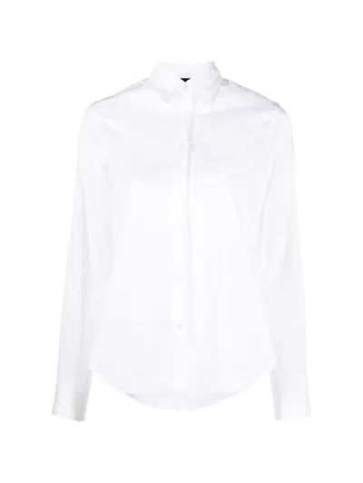 Aspesi Classic-collar Long-sleeve Shirt In White