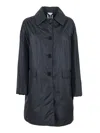 Aspesi Single-breasted Trench Coat In Blue