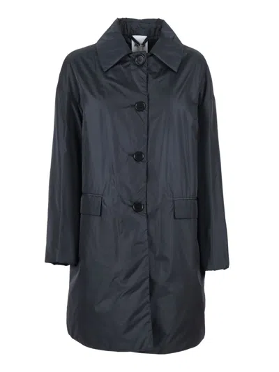 Aspesi Single-breasted Trench Coat In Black