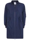 Aspesi Zip-up Parka Coat In Black