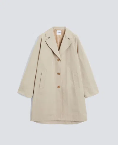 Aspesi Coat Lined In Cotton And Polyester Canvas In Multi
