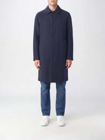 Aspesi Coat Men Color Blue In Multi