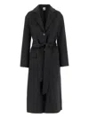 Aspesi Single-breasted Wool Coat In Black