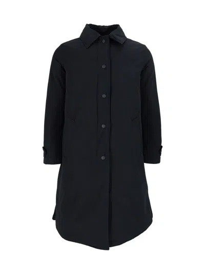 Aspesi Press-stud-fastening Coat In Blue