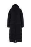Aspesi Hooded Zipped Parka Coat In Black