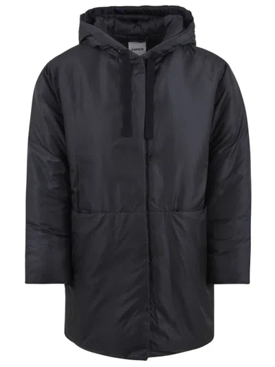Aspesi Coats Blue In Black