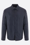 Aspesi Button-up Minimalist Jacket With Classic Collar In Blue