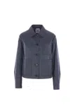Aspesi Patch-pocket Button-up Jacket In Blue