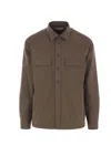 Aspesi Padded Shirt Jacket In Brown