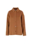 Aspesi Button-fastening Jacket In Brown