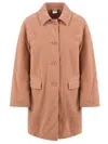 Aspesi Coats Pink In Brown