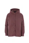Aspesi Hooded Padded Jacket In Purple