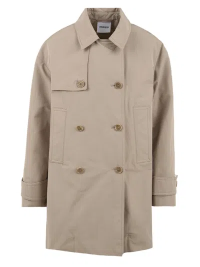 Aspesi Coats Sand In Neutral