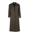 Aspesi Three-button Wool Coat In Black