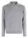Aspesi Collared Long-slevees Polo Shirt In Gray