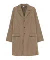 Aspesi Collared Long-sleeved Coat In Brown