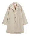 Aspesi Coat Lined In Cotton And Polyester Canvas In Neutral