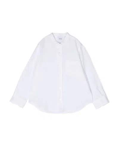 Aspesi Collarless Patch Pocket Shirt In White