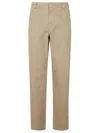 Aspesi Colonial Beige Distressed Cotton Trousers With Functional Pockets In Brown
