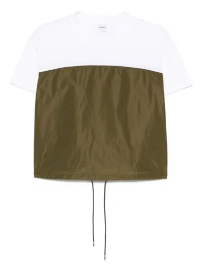 Aspesi T-shirt In Colour-block-optik In Weiss