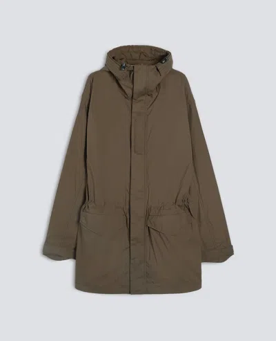 Aspesi Comfort Cotton Poplin And Nylon Parka In Brown