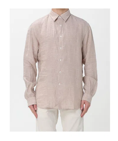 Aspesi Comma Button Shirt In Brown