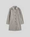 Aspesi Compact Nylon And Polyester Overcoat In Gray