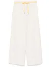 Aspesi Contrasting-belt Trousers In Neutrals