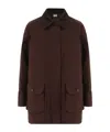 Aspesi Contrasting-color Collared Jacket In Brown