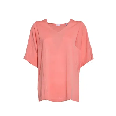 ASPESI CORAL COTTON SILK KNIT T-SHIRT