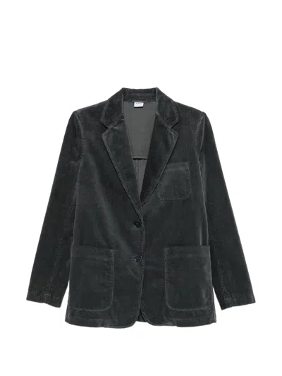 Aspesi Corduroy Blazer In Gray