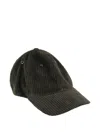 Aspesi Corduroy Eyelet Cap In Green