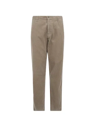 Aspesi Corduroy Tapered Trousers In Neutral