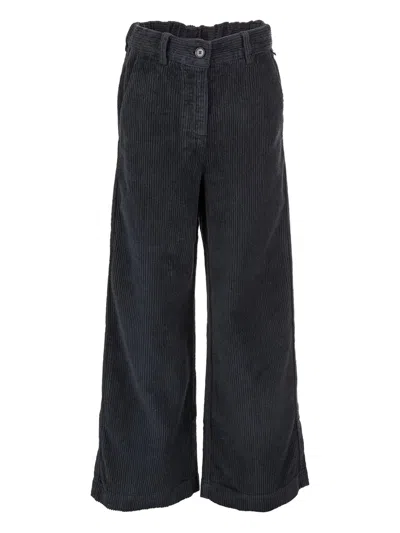 Aspesi Kids' Corduroy Trousers In Black