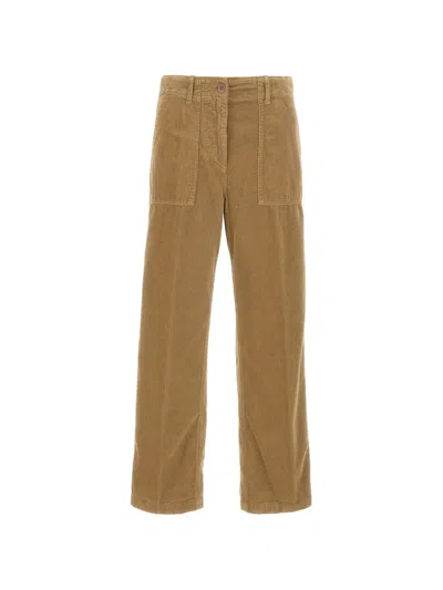Aspesi Straight-leg Casual Trousers In Brown