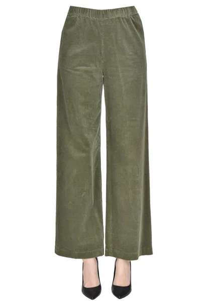 Aspesi Corduroy Trousers In Olive Green