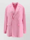 Aspesi Double Breasted Long Sleeve Blazer In Pink
