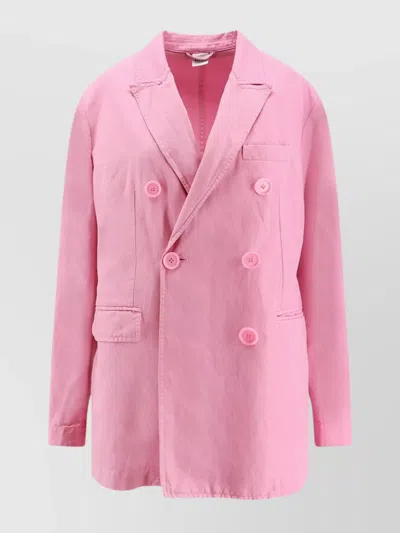 ASPESI COTTON AND LINEN BLEND BLAZER