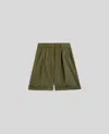 Aspesi Cotton And Linen Gabardine Bermuda Shorts