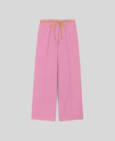 Aspesi Cotton And Linen High-waisted Trousers