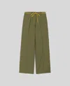 Aspesi Cotton And Linen High-waisted Trousers