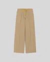 Aspesi Cotton And Linen High-waisted Trousers