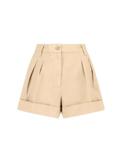 Aspesi Cotton And Linen Shorts In Sand