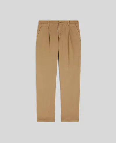 Aspesi Cotton And Lyocell Twill Trousers In Nude