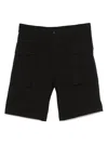 Aspesi Lou Bis Poplin Shorts In Black