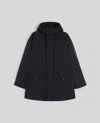 Aspesi Cotton Blend Canvas Baranov Parka In Blue