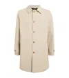 Aspesi Cotton-blend Down Overcoat In Nude