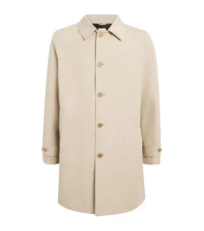 Aspesi Cotton-blend Down Overcoat In Nude